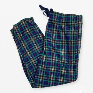 Chaps Mens unisex Plaid Lounge Pants in Blue and Green L